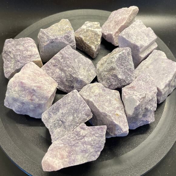 Rough / Raw Purple Lepidolite Crystal Rock for Tumbling - Picture 4 of 7